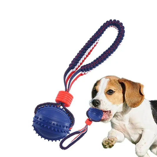 Interactive Dog Toy Ball Interactive Teether With Rope