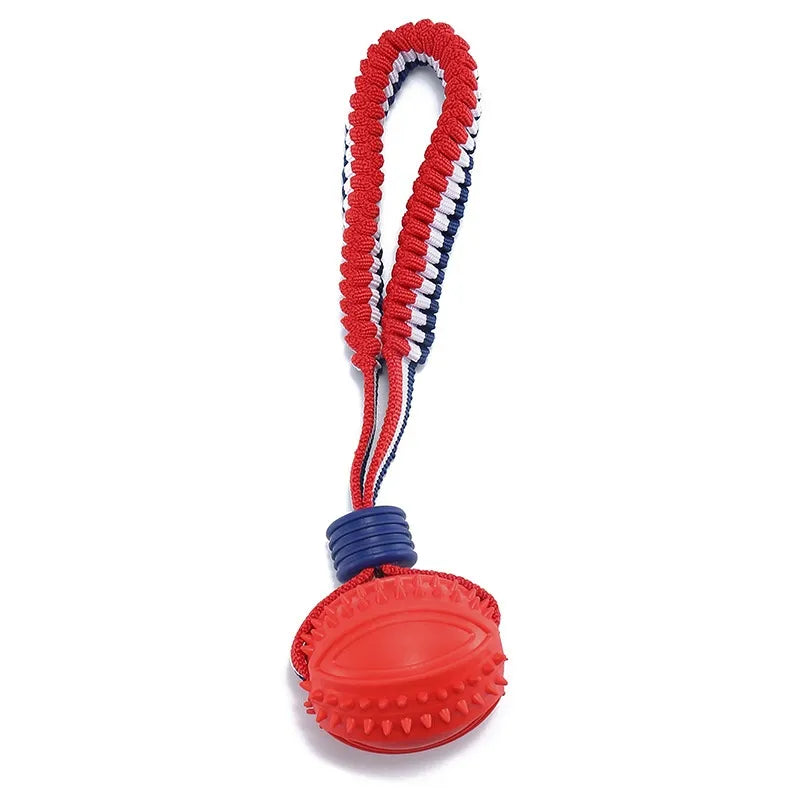 Interactive Dog Toy Ball Interactive Teether With Rope