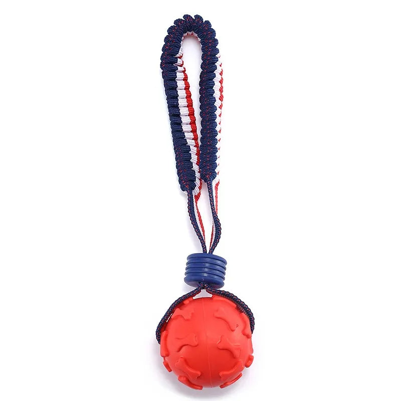 Interactive Dog Toy Ball Interactive Teether With Rope