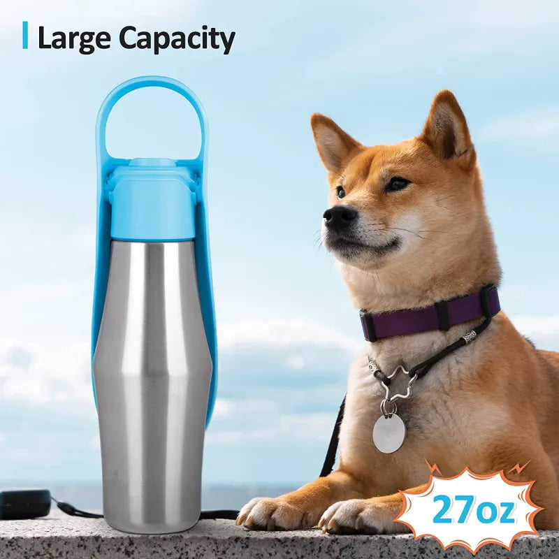 New Portable Pet Dog Water Bottle Soft Silicone Leaf