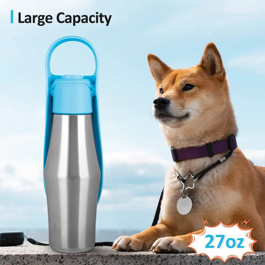 New Portable Pet Dog Water Bottle Soft Silicone Leaf