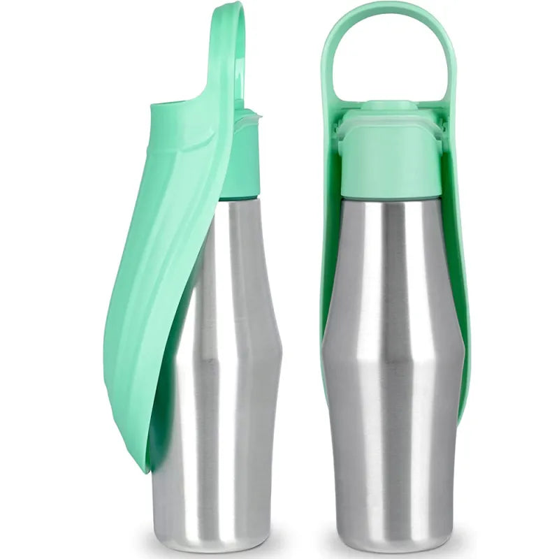 New Portable Pet Dog Water Bottle Soft Silicone Leaf